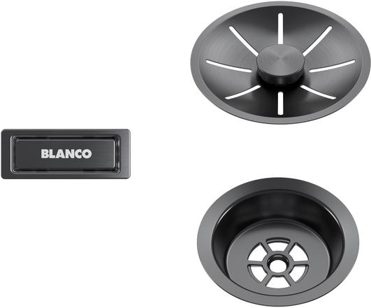 Комплект отводной арматуры BLANCO 1×3,5 дюйм. InFino WOF SDS (без перелива), сатинированная