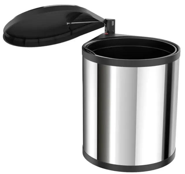 Встроенное мусорное ведро 15л Hailo Mono, нержавеющая сталь (3515-03)