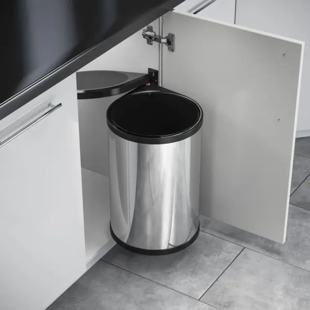 Встроенное мусорное ведро 20л Hailo Mono, нержавеющая сталь (3520001)