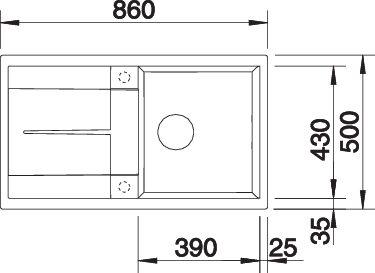 Мойка BLANCO METRA 5 S SILGRANIT (клапан-автомат)