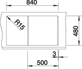 Мойка BLANCO METRA 5 S SILGRANIT (клапан-автомат)