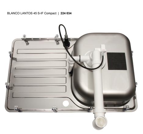 Мойка BLANCO LANTOS 45 S-IF Compact нержавеющая сталь (с клапаном-автоматом)