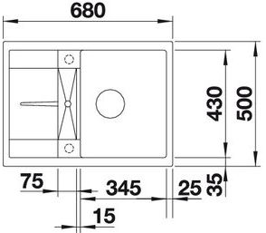 Мойка BLANCO METRA 45 S Compact SILGRANIT