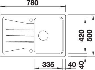 Мойка BLANCO SONA 45 S SILGRANIT