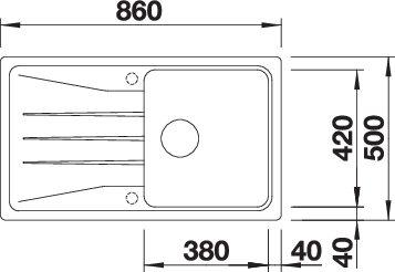 Мойка BLANCO SONA 5 S SILGRANIT
