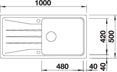 Мойка BLANCO SONA XL 6 S SILGRANIT