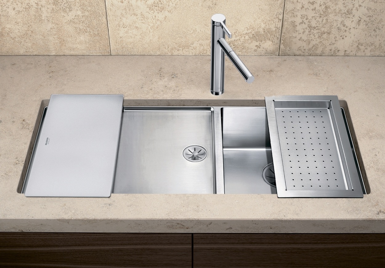 Мойка BLANCO CLARON 400/550-T-U L нержавеющая сталь