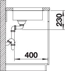 Мойка BLANCO ANDANO 180-U нержавеющая сталь зеркальная