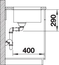 Мойка BLANCO ANDANO 400/400-U нержавеющая сталь
