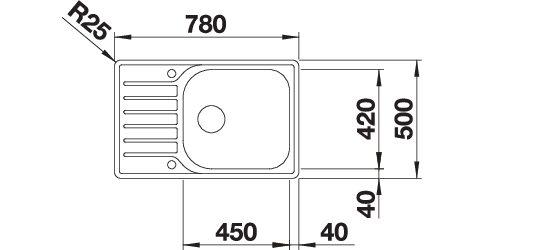 Мойка BLANCO LANTOS XL 6 S-IF Compact нержавеющая сталь