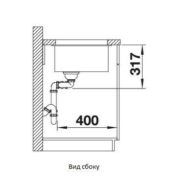 Мойка BLANCO SUBLINE 430/270-U SILGRANIT
