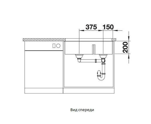 Мойка BLANCO SUBLINE 430/270-U SILGRANIT