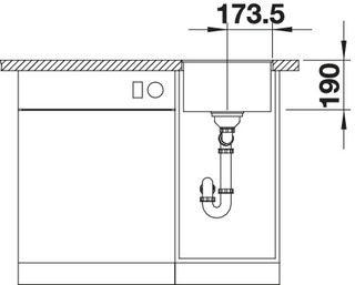 Мойка BLANCO SUBLINE 320-F SILGRANIT