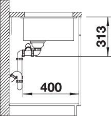 Мойка BLANCO SUBLINE 340/160-U SILGRANIT