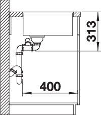Мойка BLANCO SUBLINE 340/160-F SILGRANIT