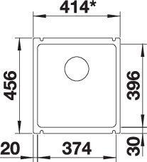Мойка BLANCO SUBLINE 375-U SILGRANIT
