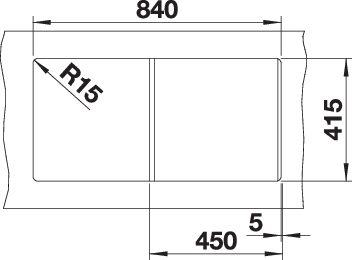 Мойка BLANCO FAVUM 45 S SILGRANIT