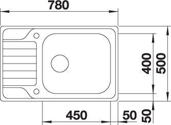 Мойка BLANCO DINAS XL 6 S Compact нержавеющая сталь (клапан-автомат)