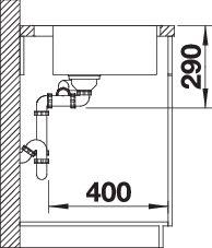 Мойка BLANCO ANDANO 340/180-U-R нержавеющая сталь