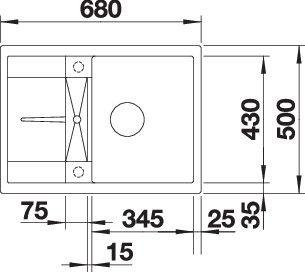 Мойка BLANCO METRA 45 S Compact SILGRANIT