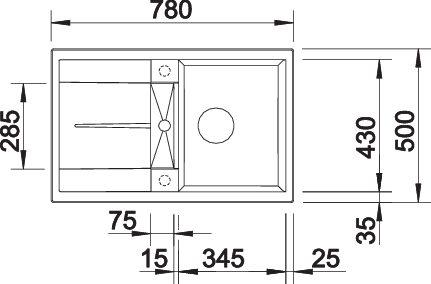 Мойка BLANCO METRA 45 S SILGRANIT