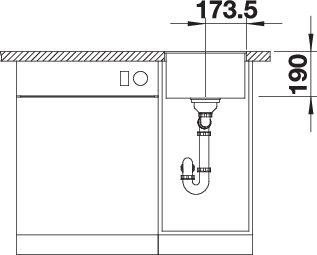 Мойка BLANCO SUBLINE 320-F SILGRANIT