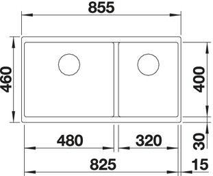 Мойка BLANCO SUBLINE 480/320-U SILGRANIT