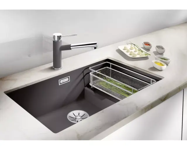 Мойка BLANCO SUBLINE 700-U Level SILGRANIT с корзинкой