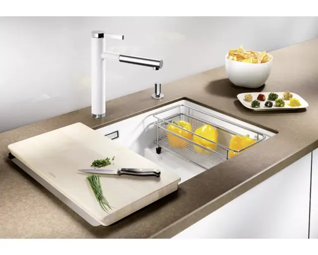 Мойка BLANCO SUBLINE 700-U Level SILGRANIT с корзинкой