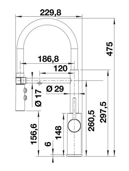 Смеситель BLANCO CATRIS-S Flexo Filter