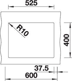 Мойка BLANCO SUBLINE 340/160-U SILGRANIT