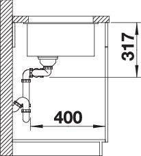 Мойка BLANCO SUBLINE 430/270-U SILGRANIT