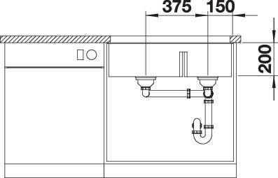 Мойка BLANCO SUBLINE 430/270-U SILGRANIT
