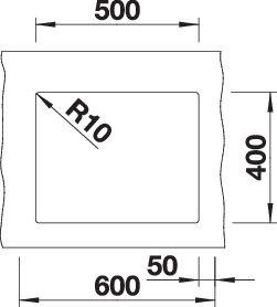 Мойка BLANCO SUBLINE 500-U SILGRANIT