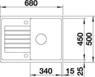 Мойка BLANCO ZIA 45 S Compact SILGRANIT